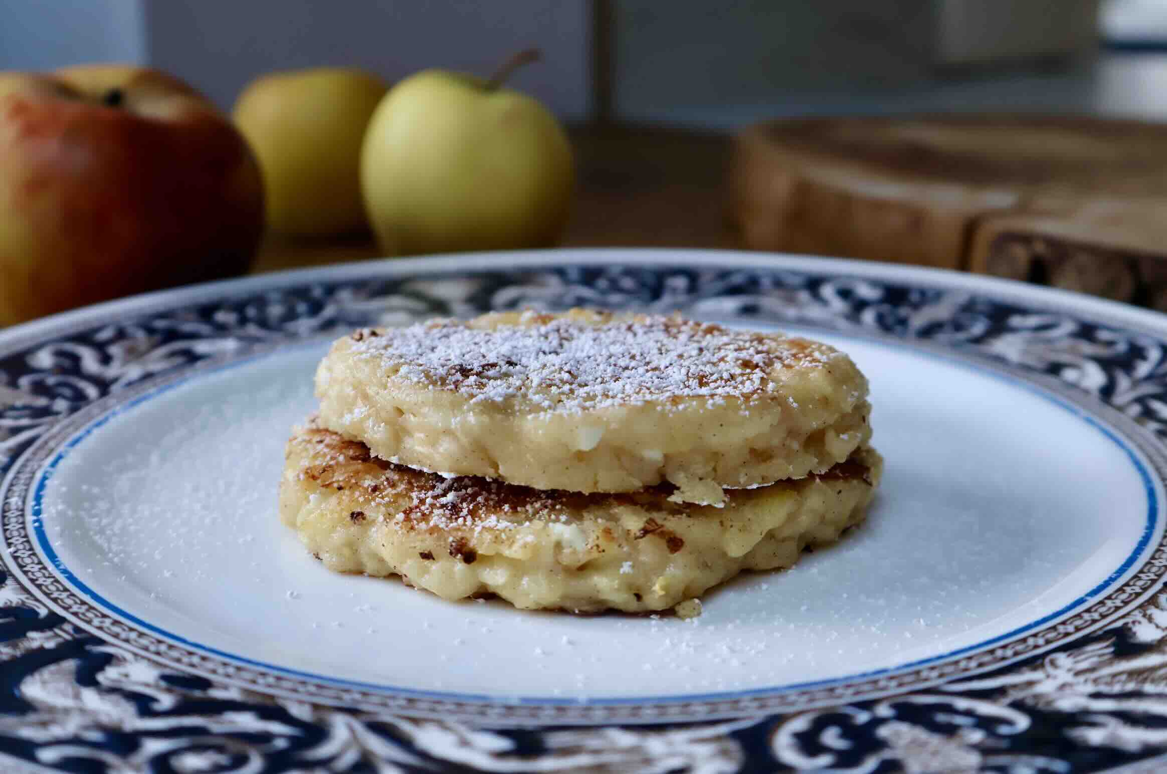 Apple Cottage Cheese Pancakes 