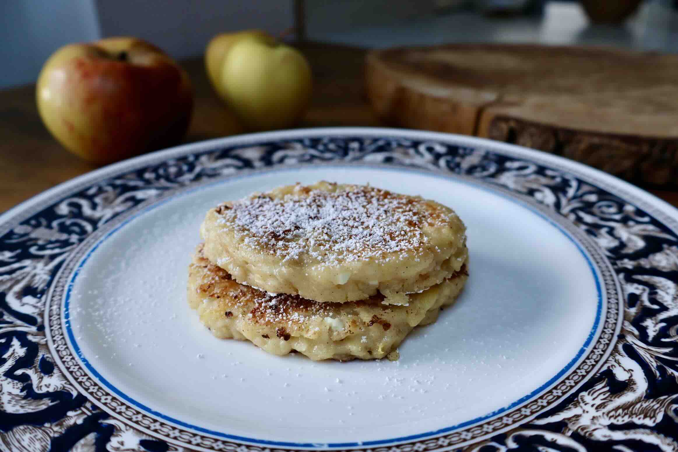 Apple Cottage Cheese Pancakes 