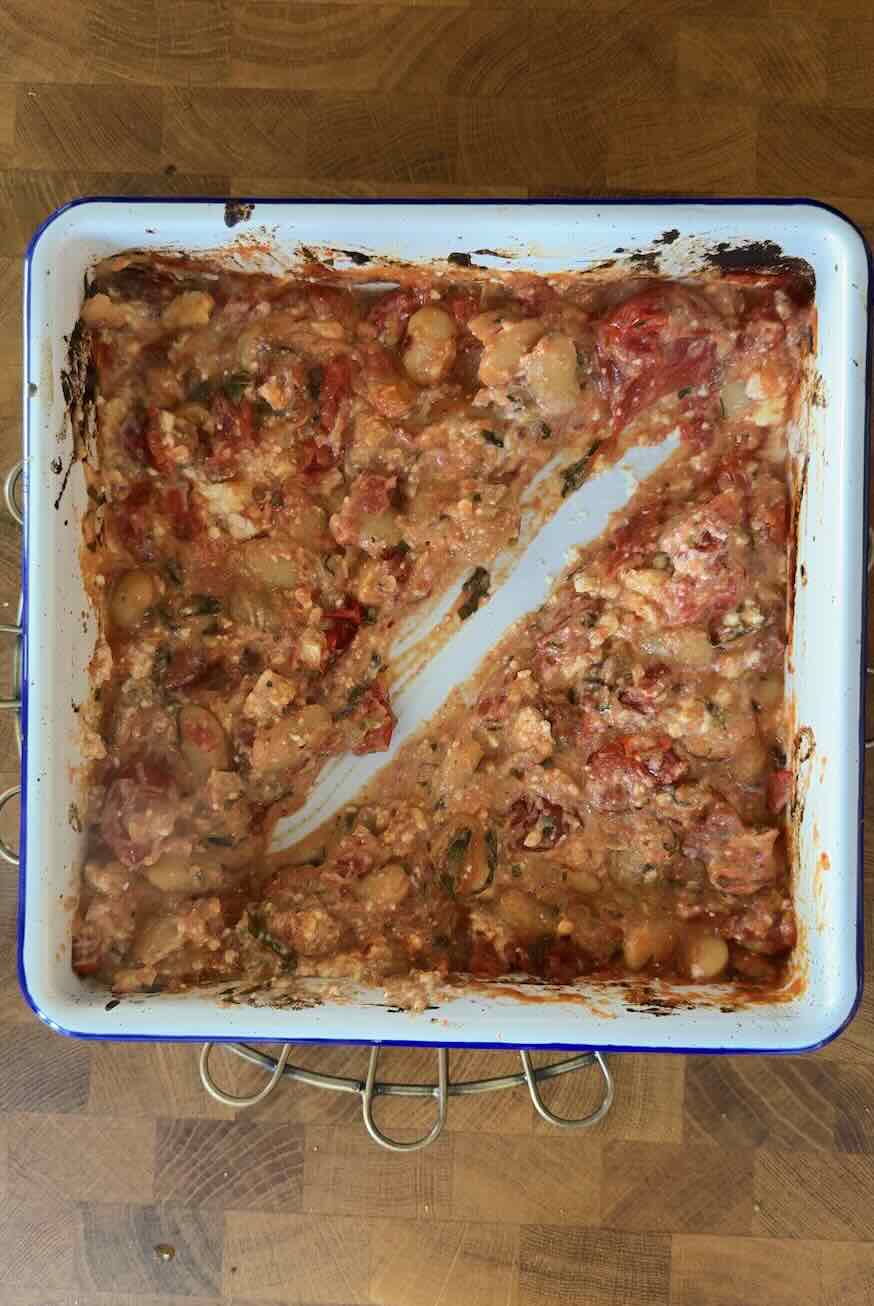 Baked Feta, Butter Beans & Tomatoes