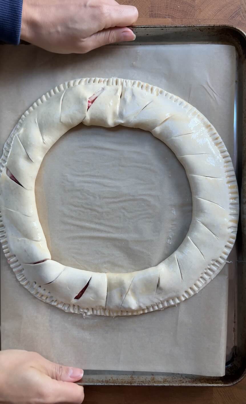 Brie Cranberry Pastry Wreath