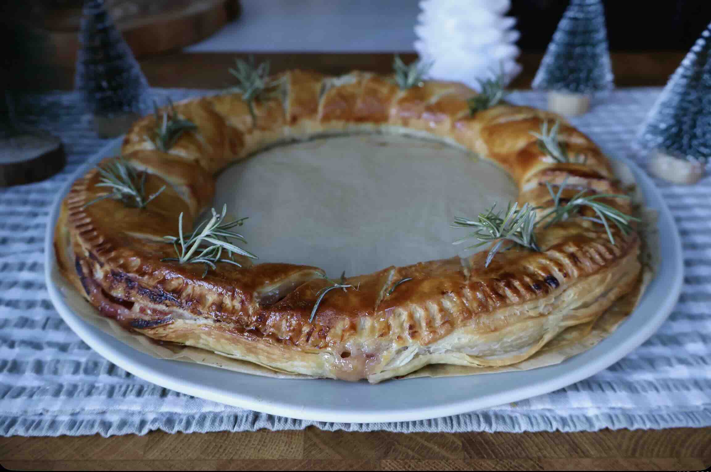 Brie Cranberry Pastry Wreath