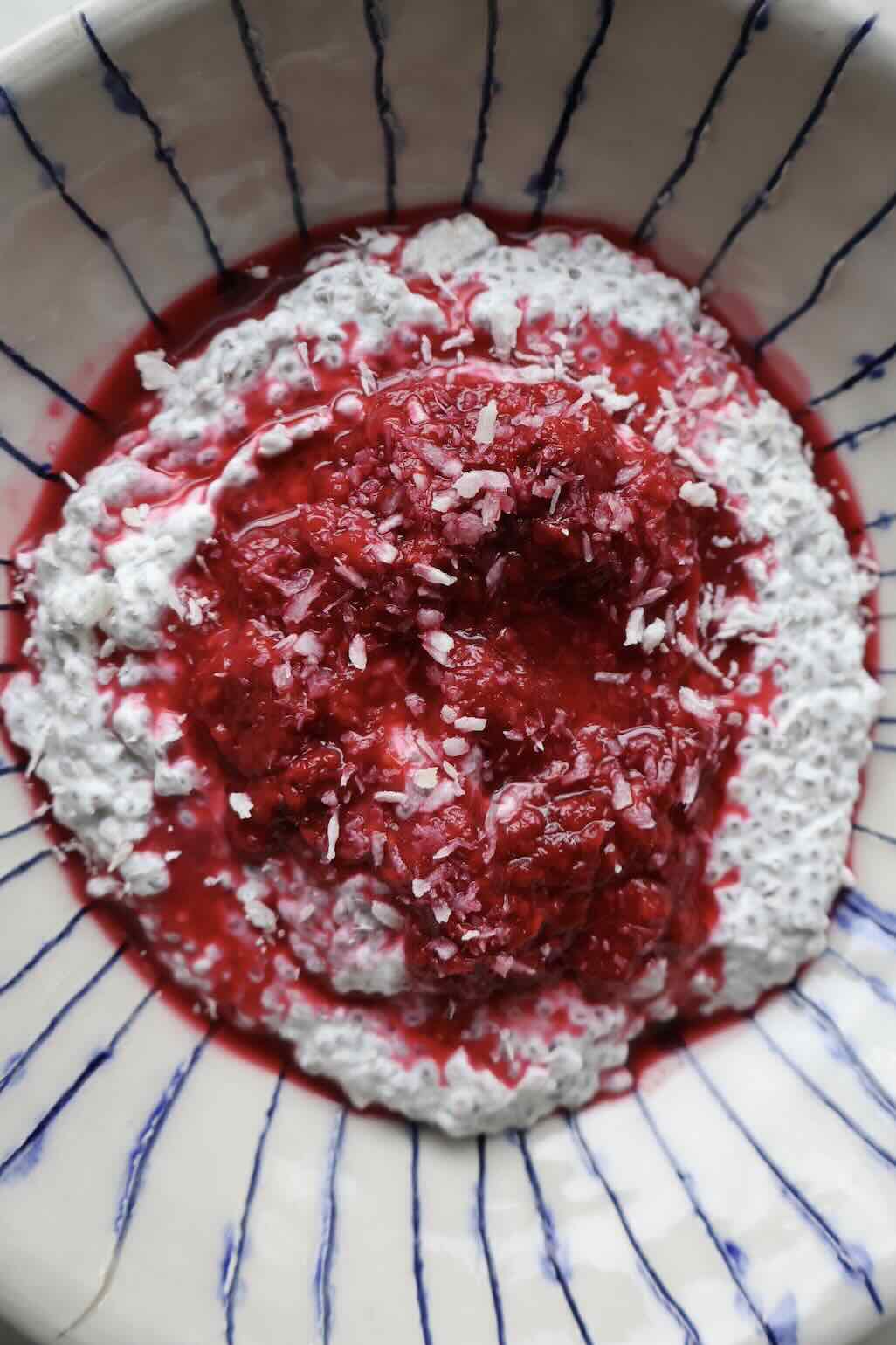 3-Ingredient Coconut Chia Pudding with Greek Yoghurt (High Protein & High Fibre)