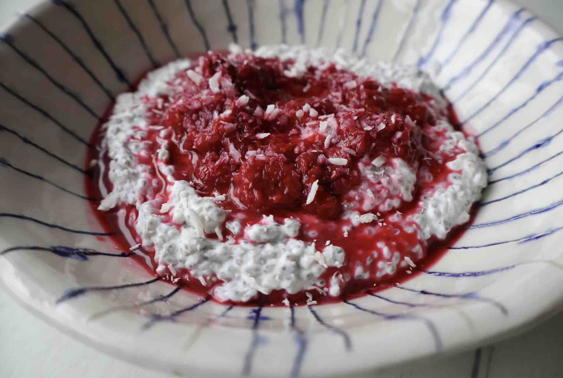 3-Ingredient Coconut Chia Pudding with Greek Yoghurt (High Protein & High Fibre)