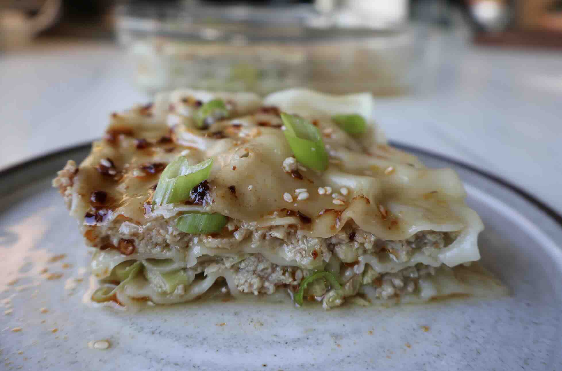 Viral Dumpling Lasagna Recipe (Oven-Baked, High-Protein)