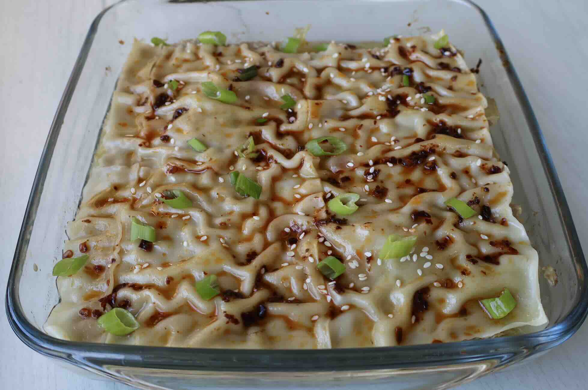 Viral Dumpling Lasagna Recipe (Oven-Baked, High-Protein)