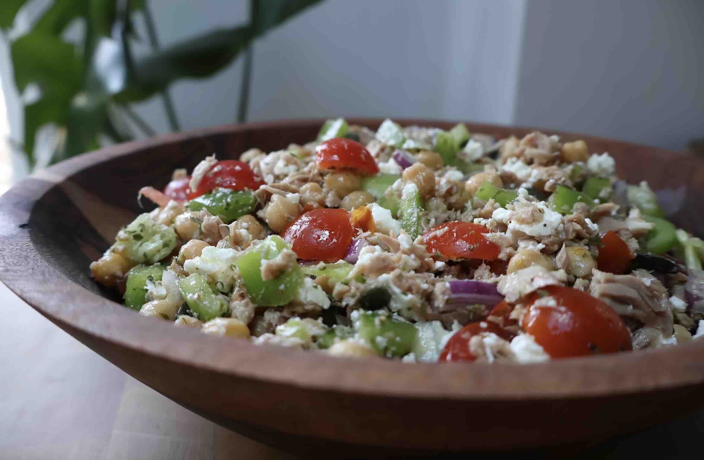 10-Minute Feta Chickpea Tuna Salad