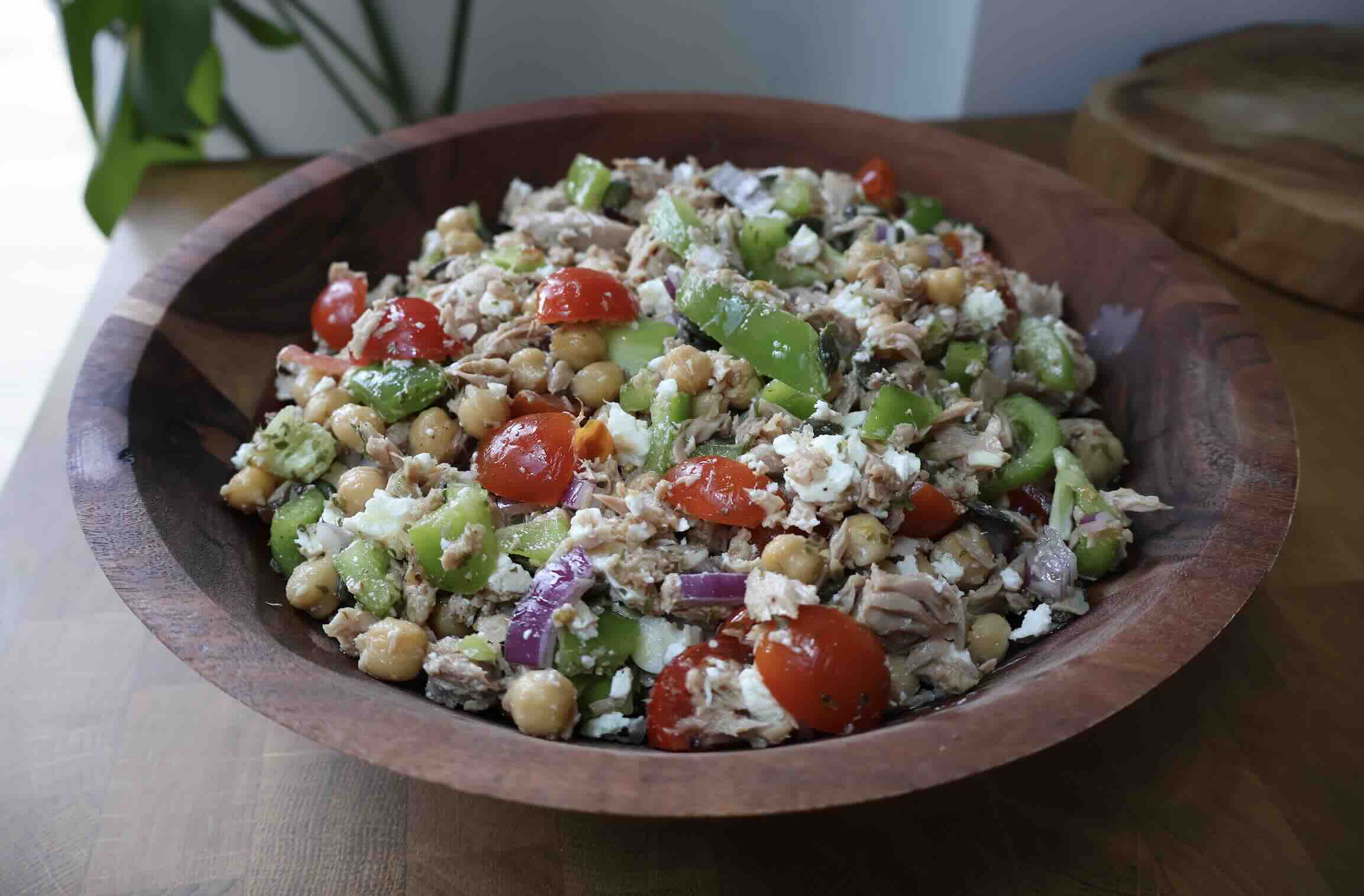10-Minute Feta Chickpea Tuna Salad