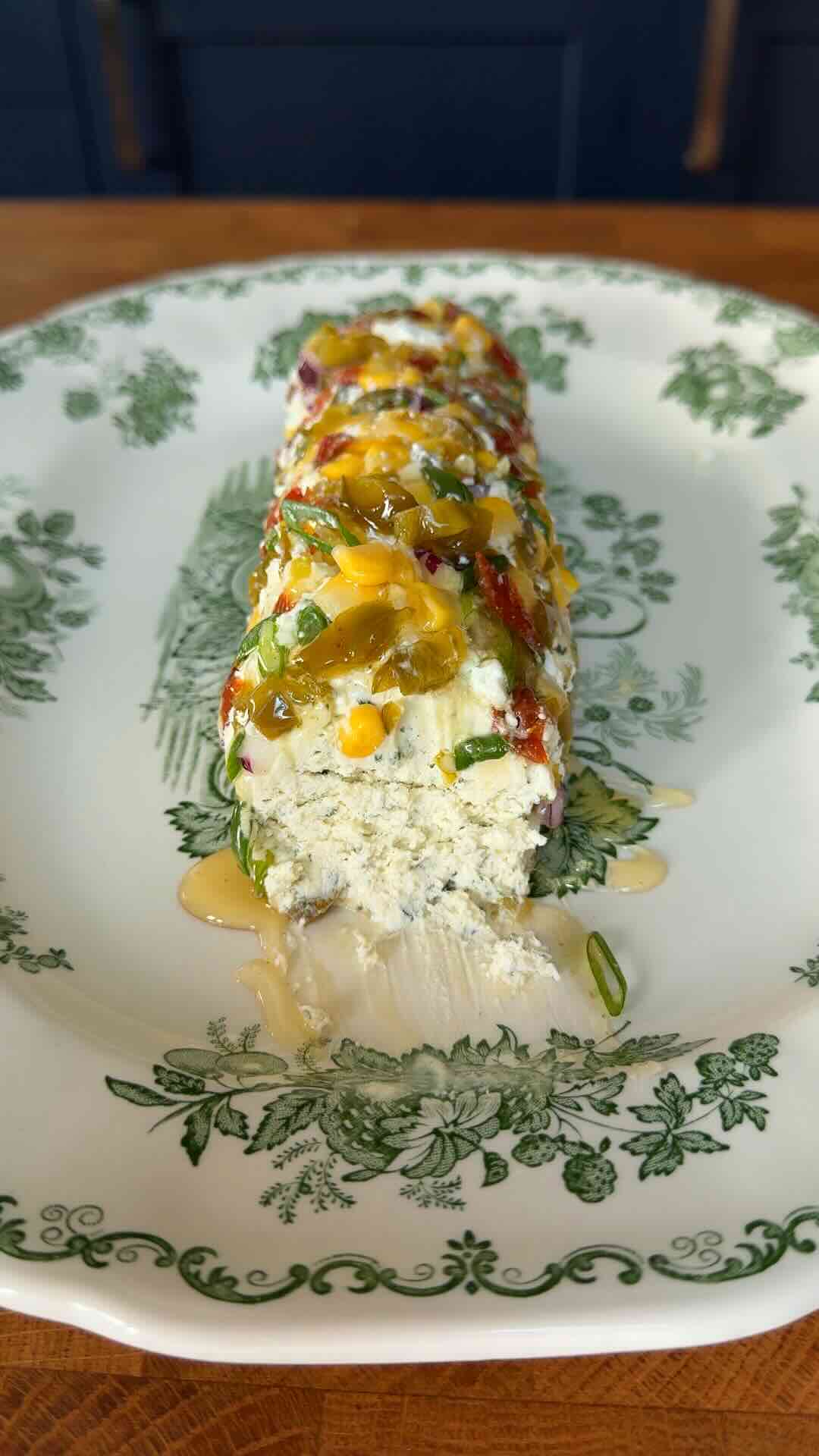 Honey Feta & Sweetcorn Cheese Log