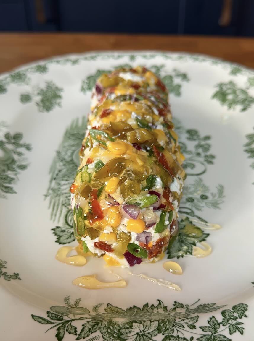 Honey Feta & Sweetcorn Cheese Log