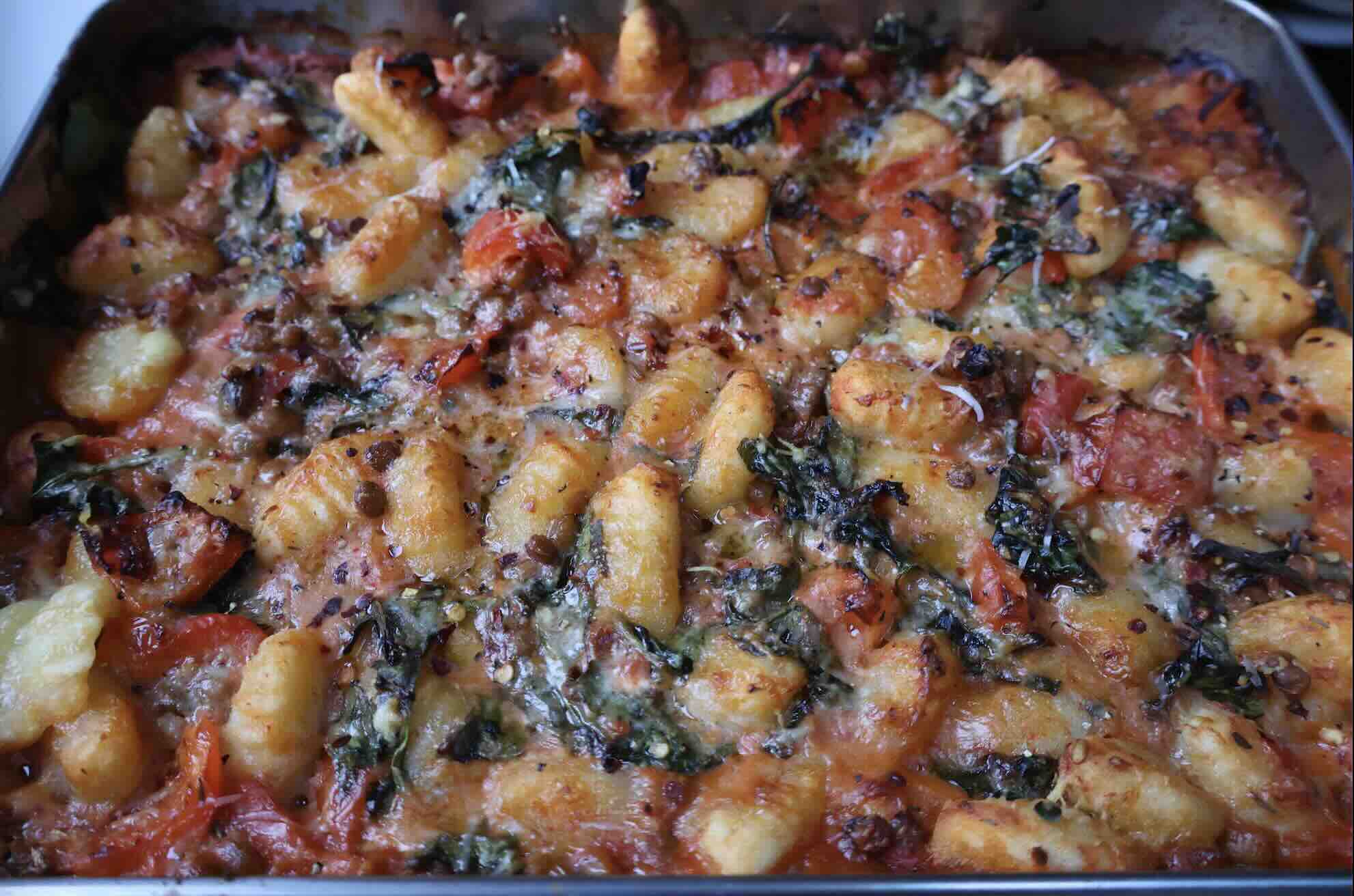 Tomato Gnocchi Traybake (High Fibre!)