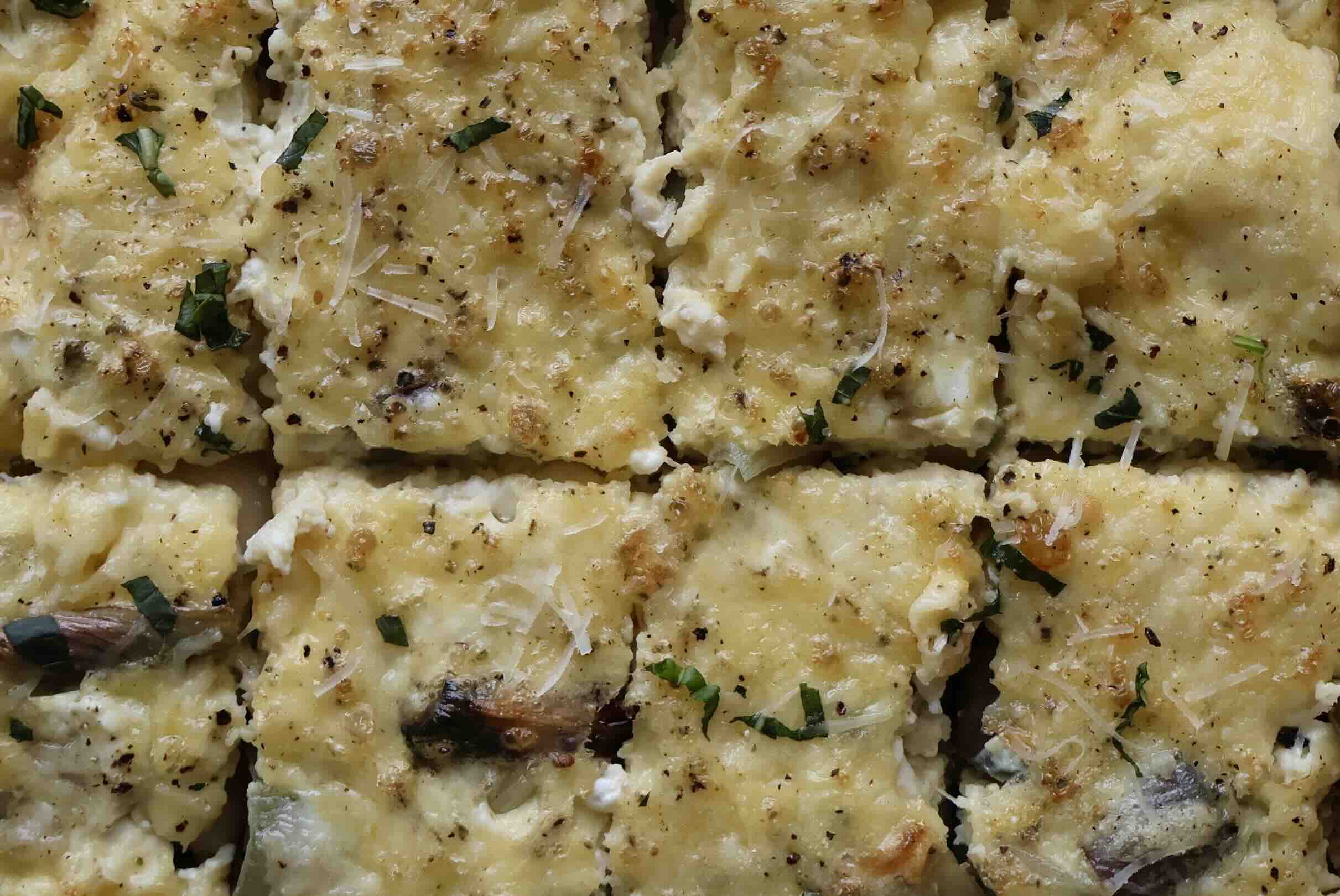 High Protein Roasted Shallot Cheddar Frittata