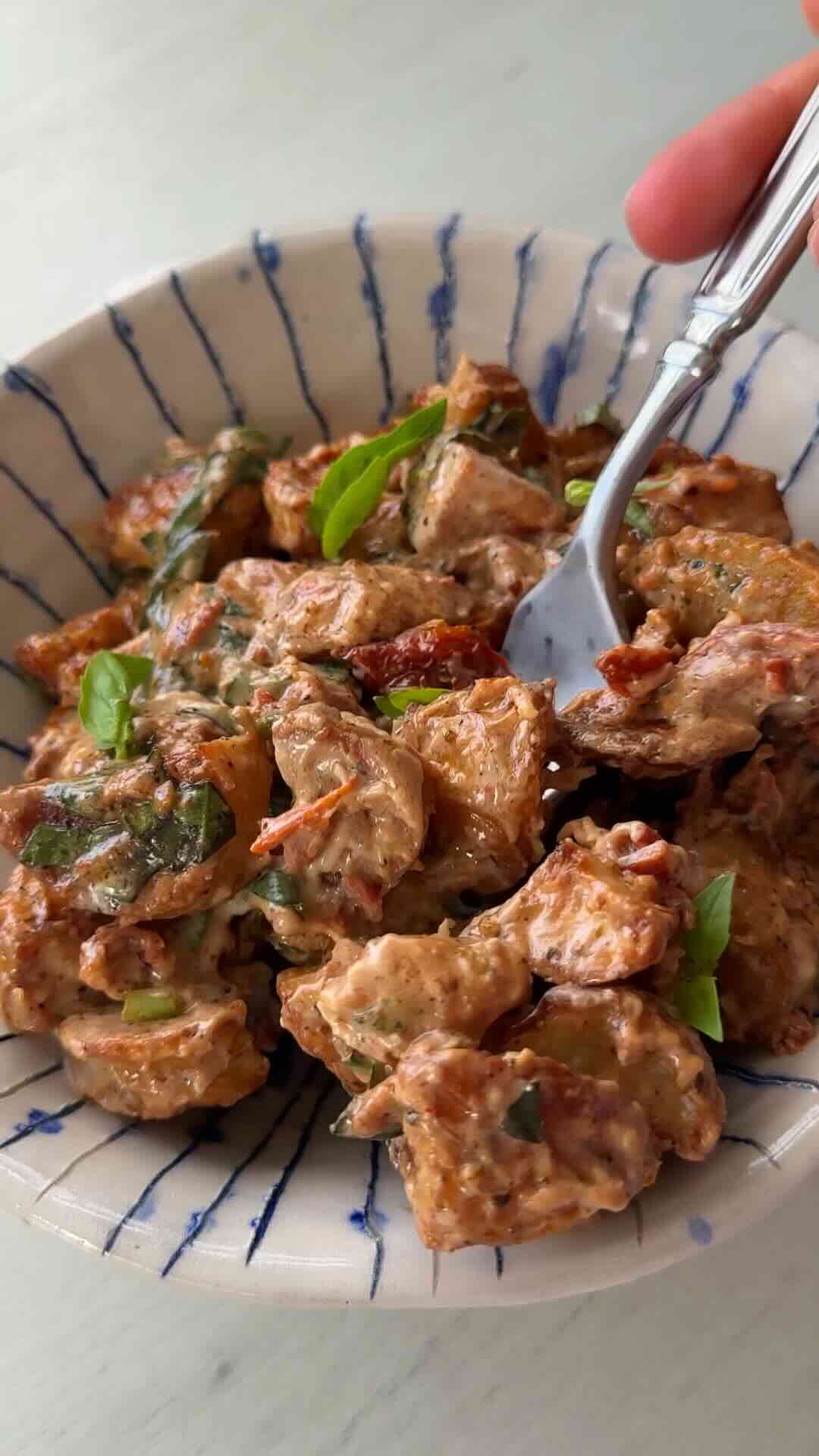 Marry Me Roasted Potato Salad (Creamy Sun-Dried Tomato & Parmesan)