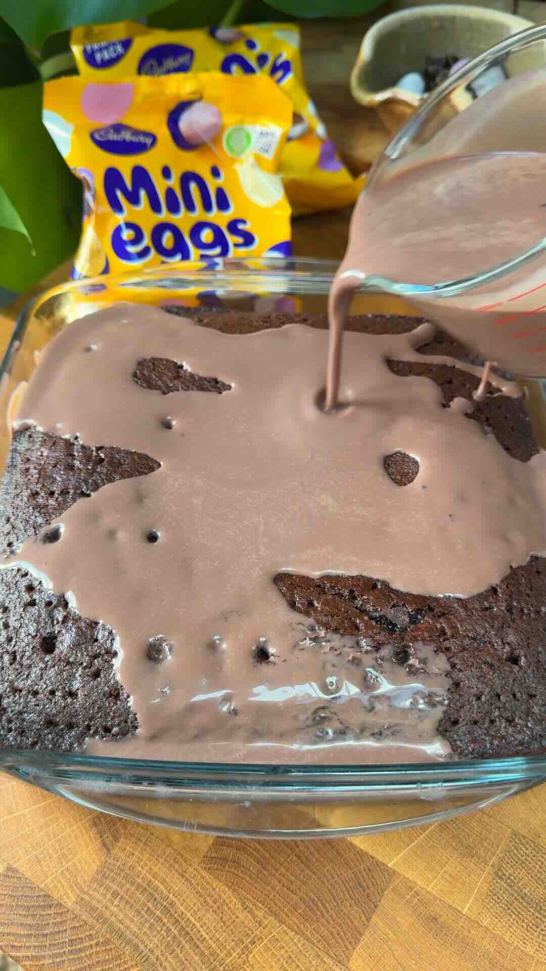 Mini Egg Chocolate Tres Leches Cake