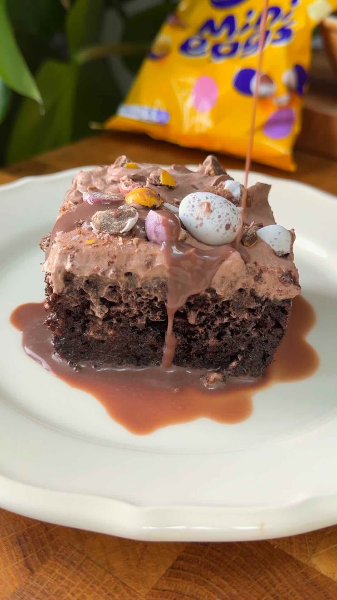 Mini Egg Chocolate Tres Leches Cake
