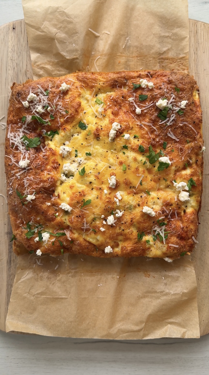 Feta Pea Frittata (Easy High Protein Recipe) 