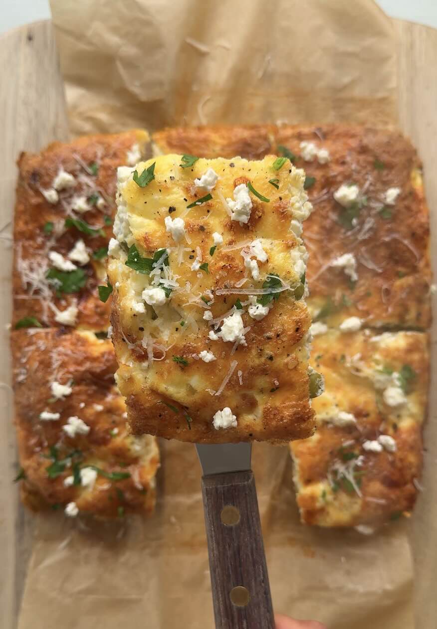 Feta Pea Frittata (Easy High Protein Recipe) 